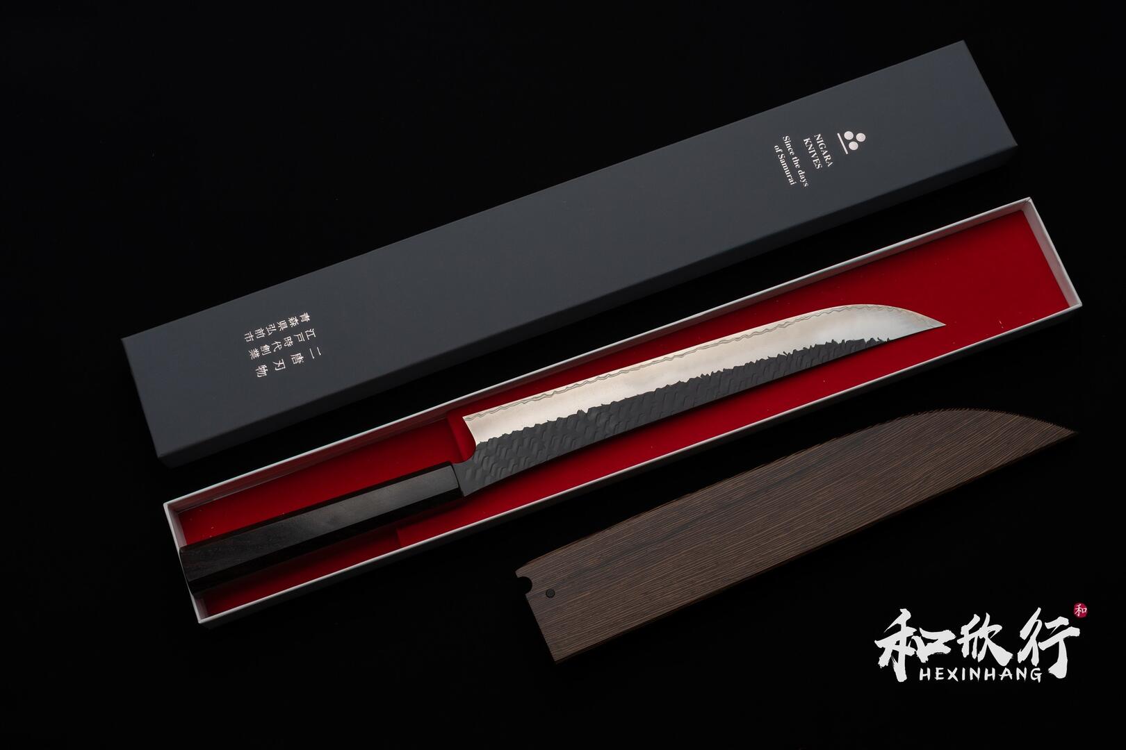 日本 青森縣 二唐刃物 粉末鋼 黑